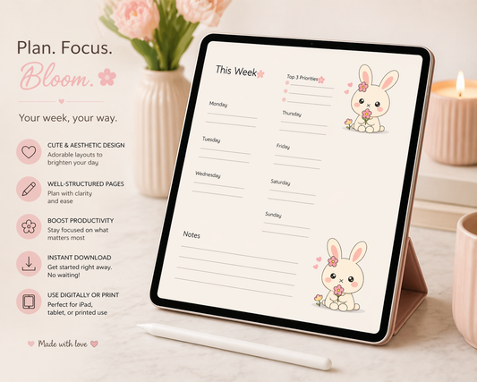 Bloomify Weekly Planner (Digital PDF)