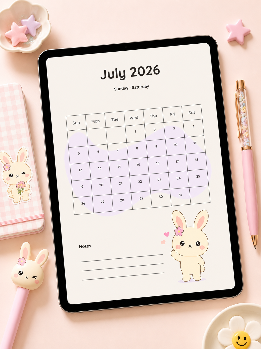 Bloomify School Year Calendar 2026-2027 (Digital PDF)