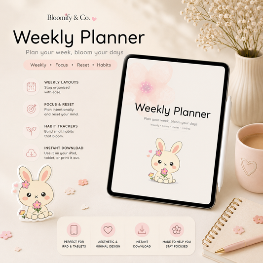 Bloomify Weekly Planner (Digital PDF)